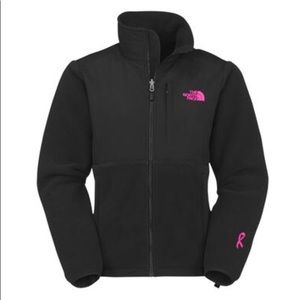 Black North Face Pink Ribbon Denali Jacket